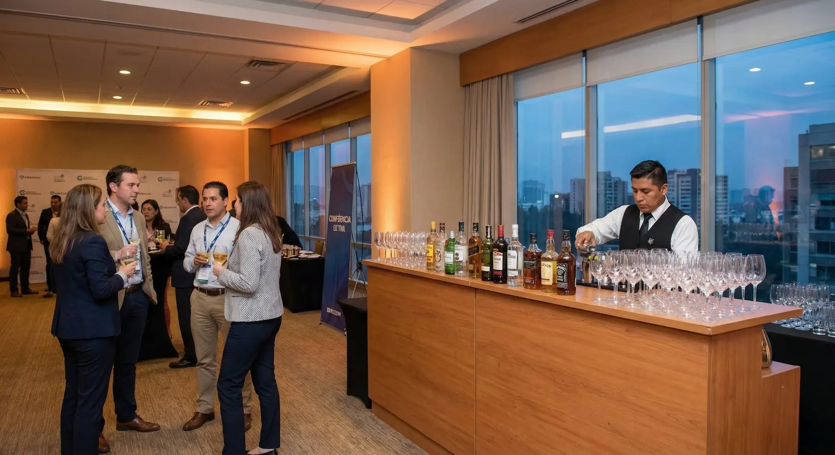 Barra en evento corporativo